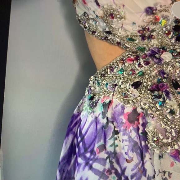 RARE DESIGNER TERANI COUTURE PROM DRESS - Picture 2 of 7